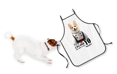 perro delantal